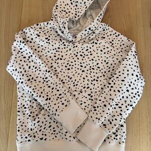 Athleta Cream and Black Patterned Hoodie